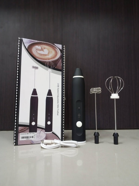 Portable Electric Milk Frother – 3-in-1 Coffee Foam Maker