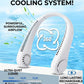 Portable Rechargeable Neck Fan – Hands-Free Bladeless Cooling Fan | 3 Speed USB Neck Air Cooler