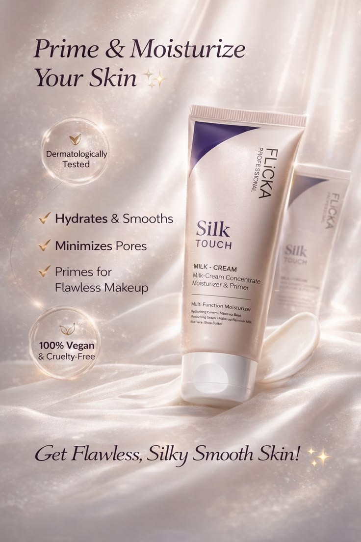 Flicka Silk Touch Milk-Cream – Multi-Function Moisturizer & Makeup Primer